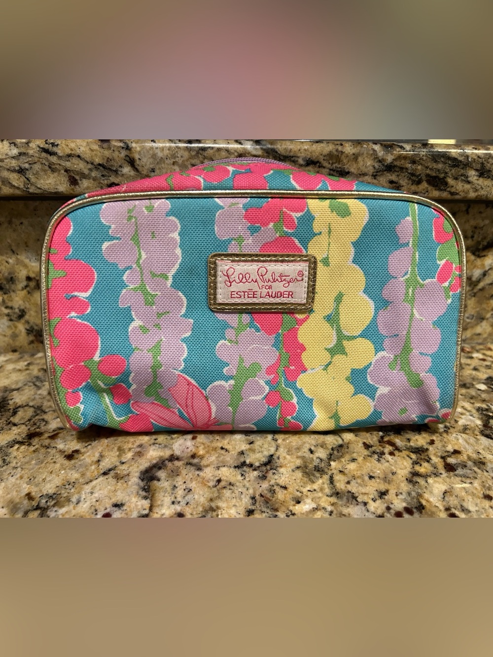 Lilly Pulitzer X Estee Lauder Cosmetic Makeup Bag Floral